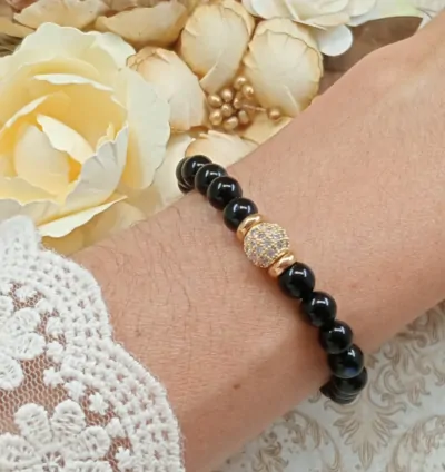 Pulsera Noche en Onix 6mm